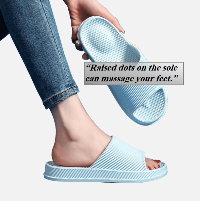 Crazy Lady Cloud Slippers for Women and Men Indoor & Outdoor Pillow Slippers Non Slip Quick Drying Shower Slides Bathroom Sandals Light Weight EVA Platform Environmental Friendly Casual Shoes, - Image 5